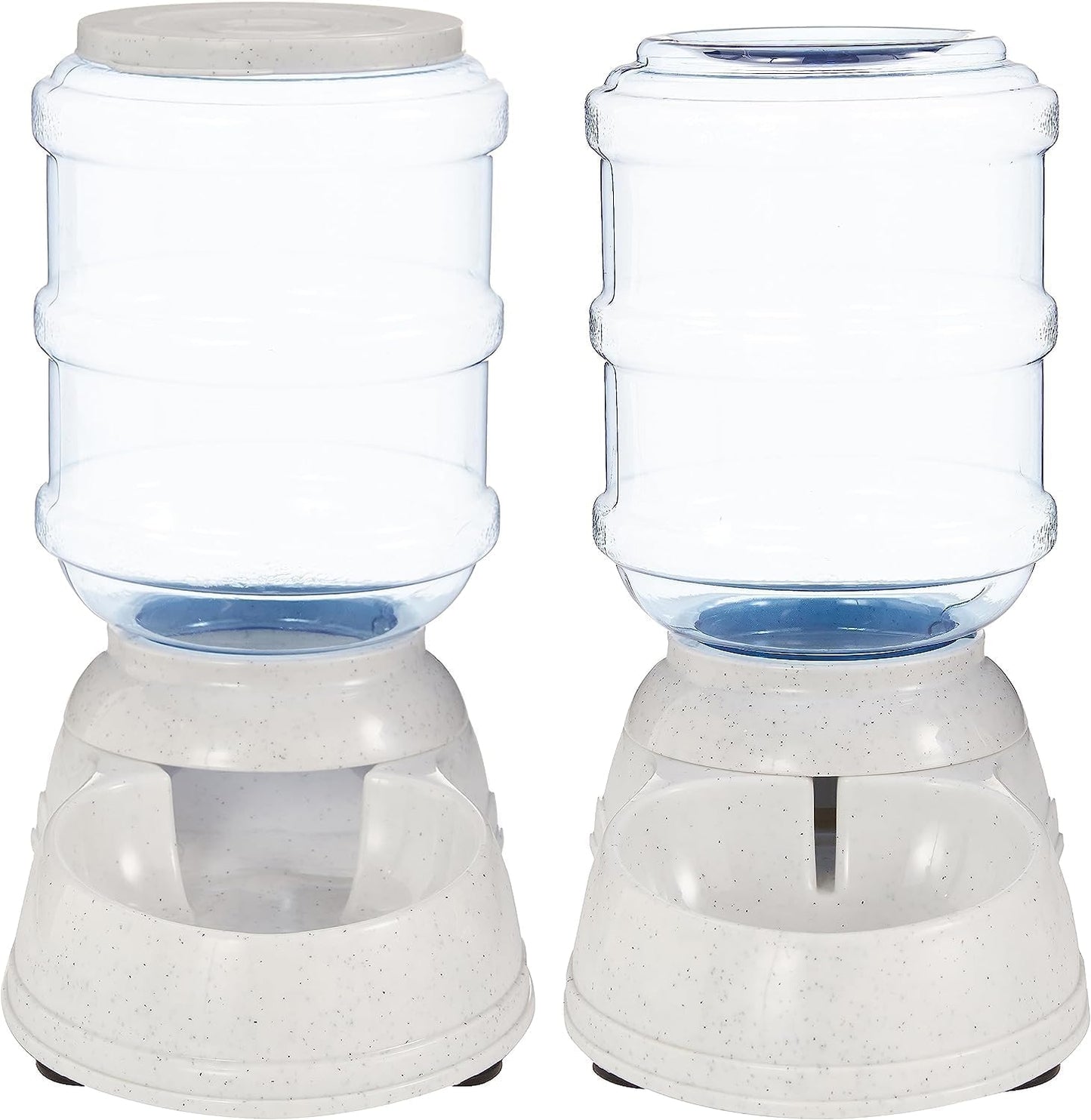 Gravity Pet Food Feeder & Water Dispenser Set – 6 lb / 1 Gallon, Grey