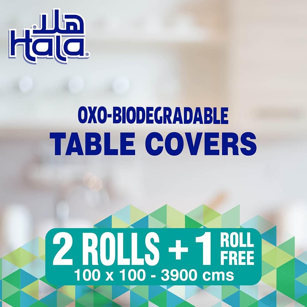 3-Pack OXO-Biodegradable Disposable Table Covers – Patterned Design