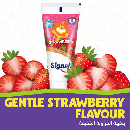 Kids Strawberry Fluoride Toothpaste for Ages 2–6 – SLS-Free, 50 ml