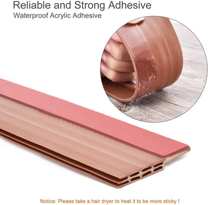 Silicone Door Draft Stopper & Adhesive Bottom Seal – 39 x 2 Inch