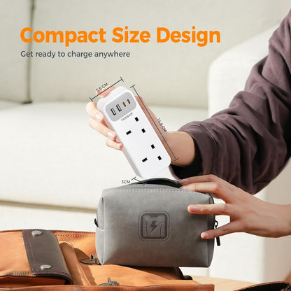 8-Way Multi-Plug Extension with 4 USB Ports (2 USB-C)