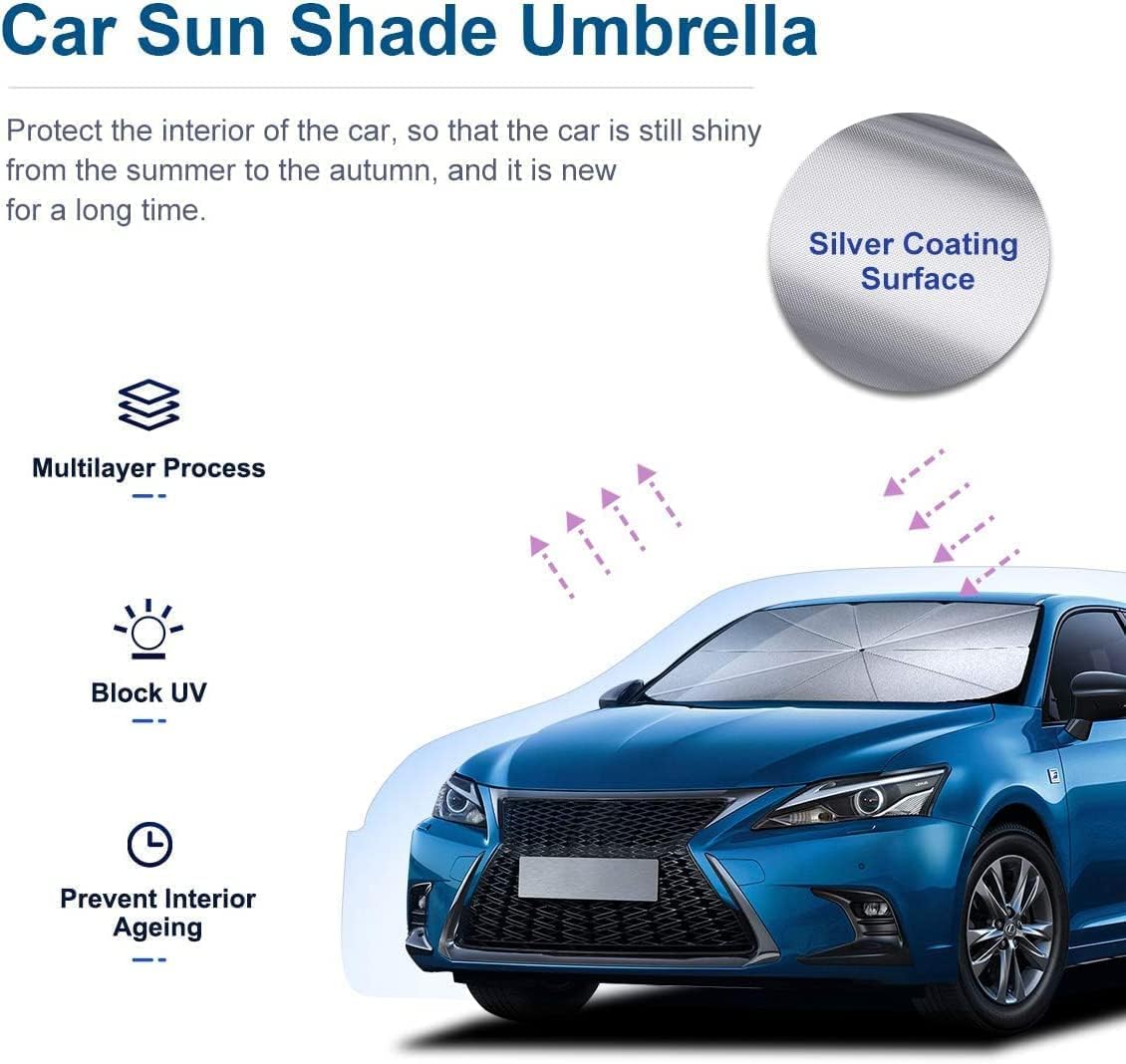 Foldable Car Windshield Sun Shade Umbrella – 125 × 79 cm
